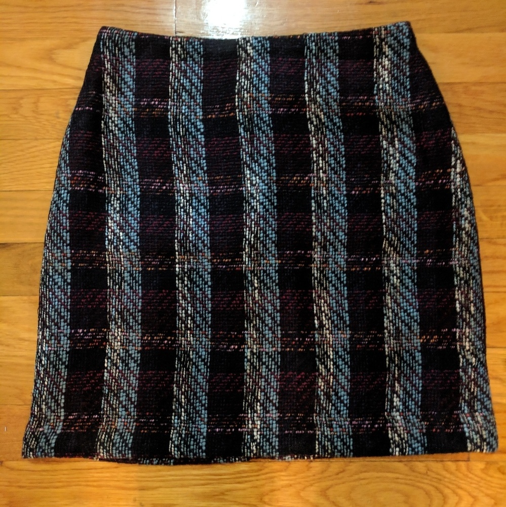 NWT Loft Tweed Plaid Skirt